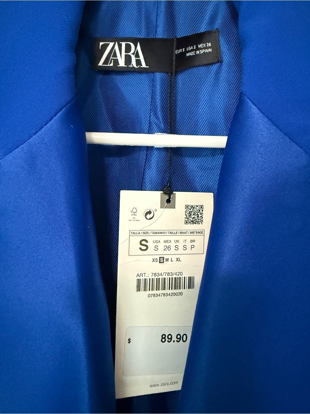 Zara Electric Cobalt Blue Women's Suit Blazer & Trousers - Picture 3 of 9
